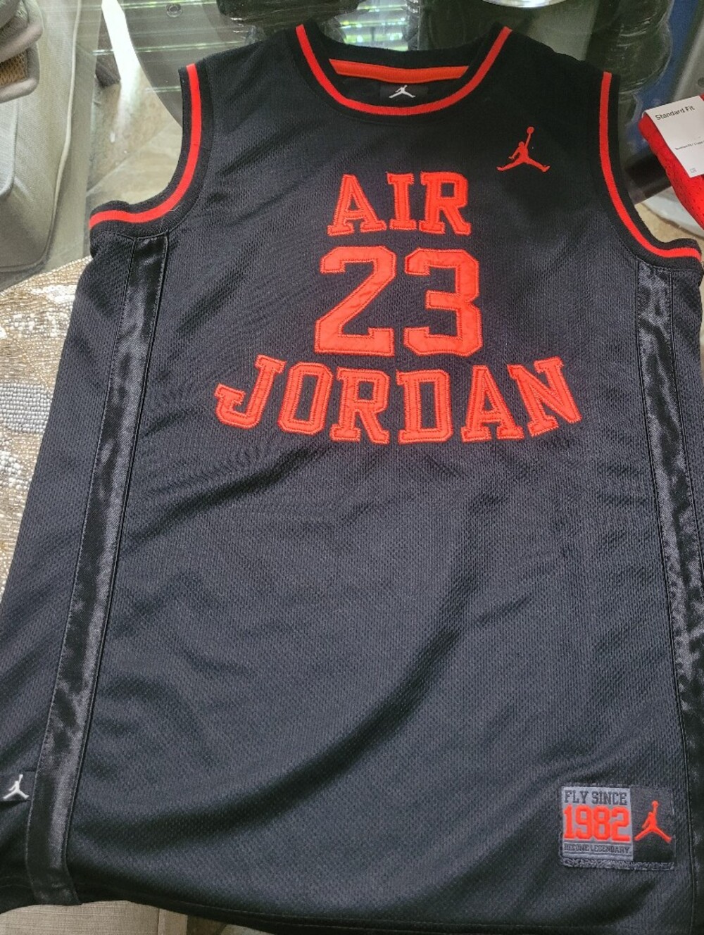 Jordan Black & Red AIR 23 Basketball Jersey